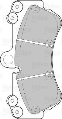 Valeo 598655 - Гальмівні колодки, дискові гальма autocars.com.ua