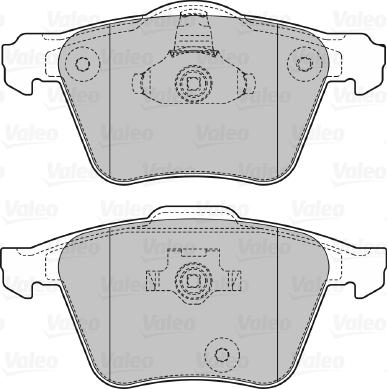 Valeo 598657 - Тормозные колодки, дисковые, комплект avtokuzovplus.com.ua