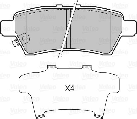 Valeo 598730 - Тормозные колодки, дисковые, комплект avtokuzovplus.com.ua