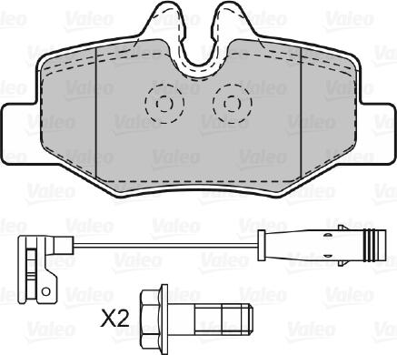 Valeo 598765 - Тормозные колодки, дисковые, комплект avtokuzovplus.com.ua