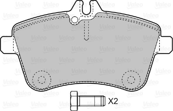 Valeo 598795 - Гальмівні колодки, дискові гальма autocars.com.ua