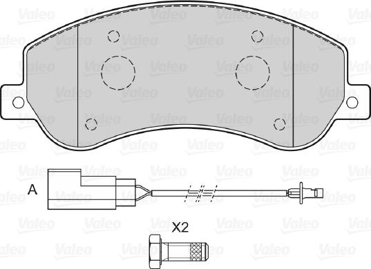 Valeo 598816 - Гальмівні колодки, дискові гальма autocars.com.ua