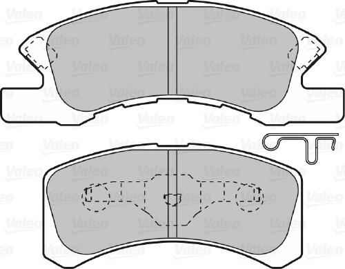 Valeo 598873 - Тормозные колодки, дисковые, комплект autodnr.net