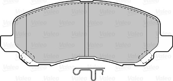 Valeo 598886 - Тормозные колодки, дисковые, комплект autodnr.net