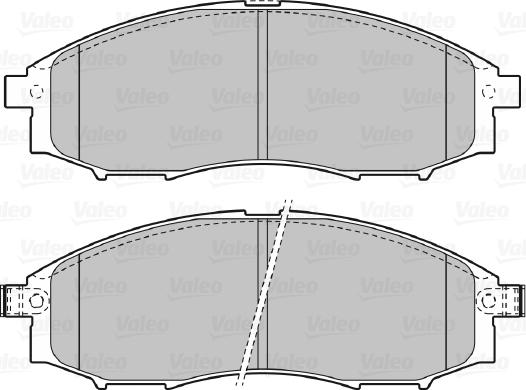 Valeo 598889 - Тормозные колодки, дисковые, комплект autodnr.net