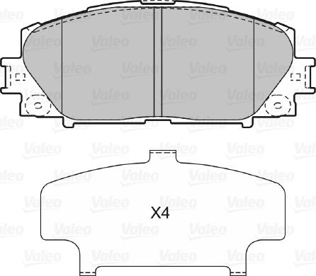 Valeo 598896 - Тормозные колодки, дисковые, комплект autodnr.net