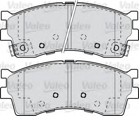 Valeo 598909 - Тормозные колодки, дисковые, комплект autodnr.net