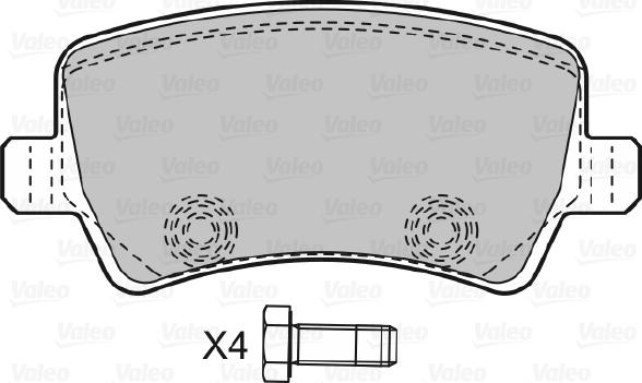 Valeo 598928 - Тормозные колодки, дисковые, комплект avtokuzovplus.com.ua