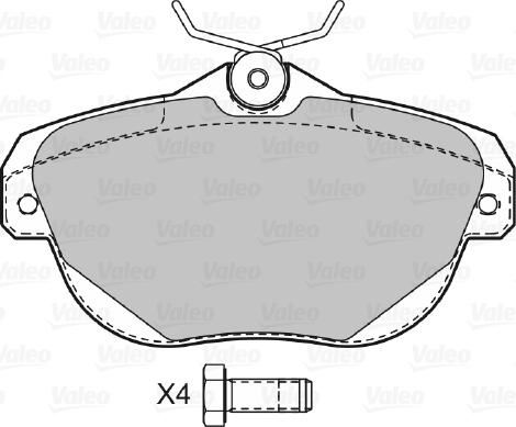 Valeo 598939 - Гальмівні колодки, дискові гальма autocars.com.ua