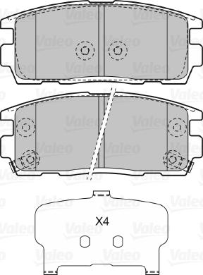 Valeo 598941 - Тормозные колодки, дисковые, комплект avtokuzovplus.com.ua