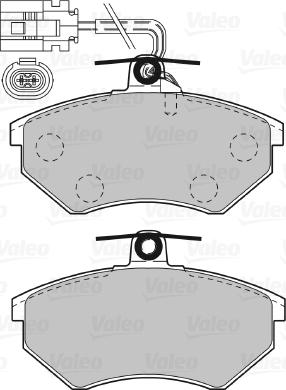 Valeo 598982 - Гальмівні колодки, дискові гальма autocars.com.ua