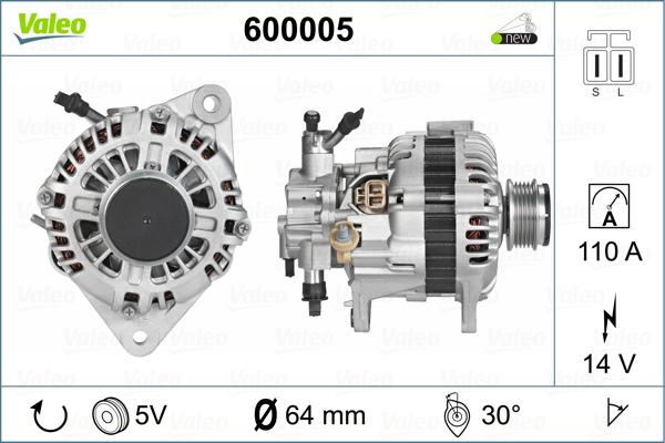 Valeo 600005 - Генератор autocars.com.ua