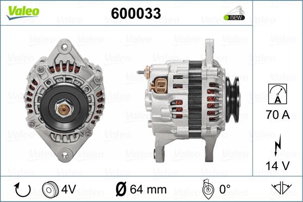 Valeo 600033 - Генератор autocars.com.ua