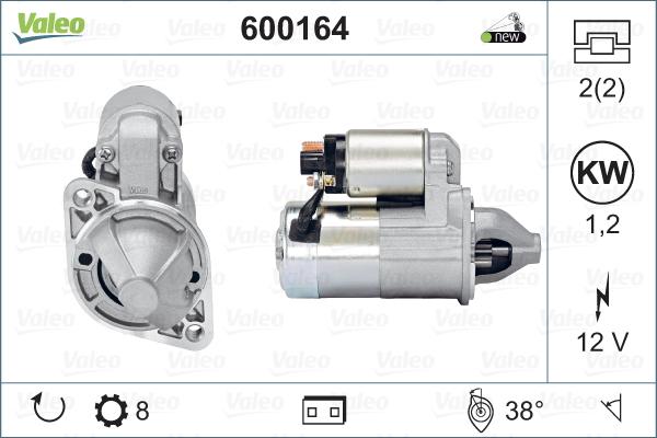 Valeo 600164 - Стартер autocars.com.ua