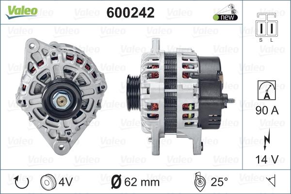 Valeo 600242 - Генератор autocars.com.ua