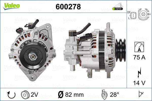 Valeo 600278 - Генератор autocars.com.ua