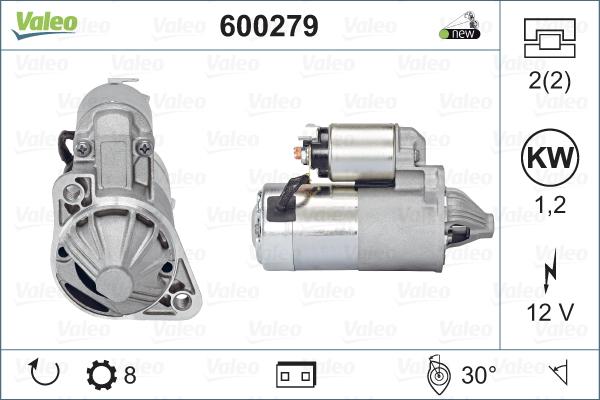 Valeo 600279 - Стартер autocars.com.ua