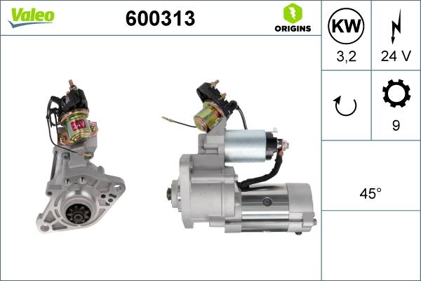 Valeo 600313 - Стартер avtokuzovplus.com.ua