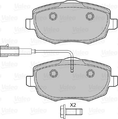 Valeo 601031 - Тормозные колодки, дисковые, комплект avtokuzovplus.com.ua