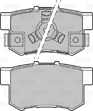 Valeo 601043 - Гальмівні колодки, дискові гальма autocars.com.ua