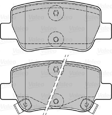 Valeo 601057 - Тормозные колодки, дисковые, комплект avtokuzovplus.com.ua