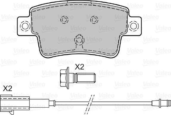 Valeo 601063 - Гальмівні колодки, дискові гальма autocars.com.ua