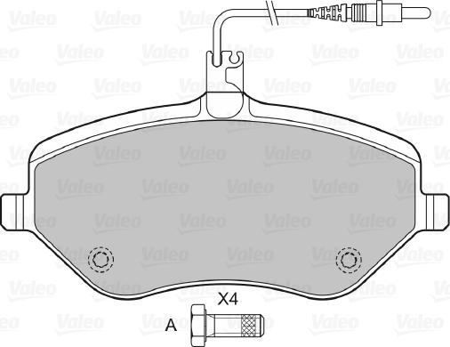 Valeo 601072 - Тормозные колодки, дисковые, комплект avtokuzovplus.com.ua