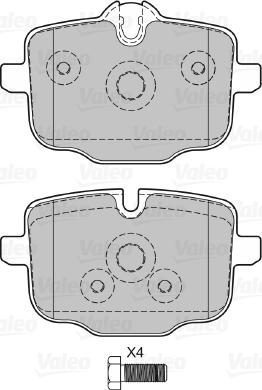 Valeo 601369 - Гальмівні колодки, дискові гальма autocars.com.ua