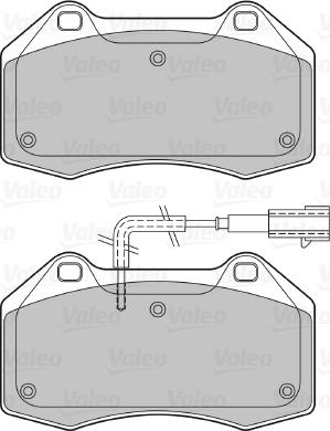 Valeo 601275 - Гальмівні колодки, дискові гальма autocars.com.ua