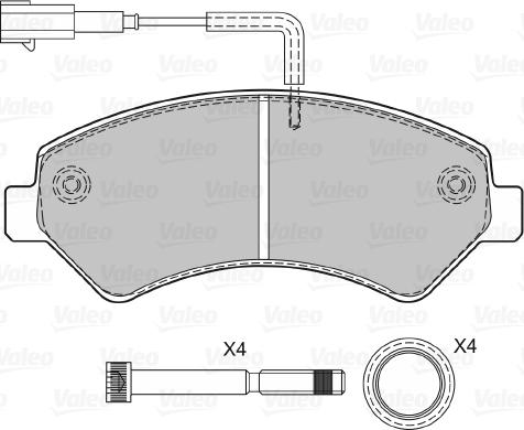 Valeo 601276 - Тормозные колодки, дисковые, комплект autodnr.net