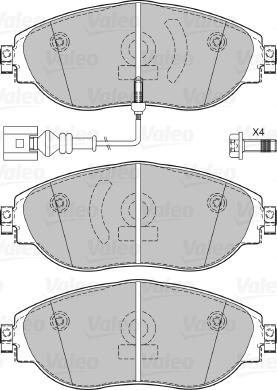 Valeo 601286 - Тормозные колодки, дисковые, комплект avtokuzovplus.com.ua