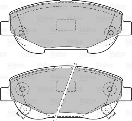 Valeo 601290 - Тормозные колодки, дисковые, комплект avtokuzovplus.com.ua