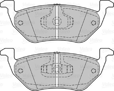 Valeo 601296 - Тормозные колодки, дисковые, комплект avtokuzovplus.com.ua