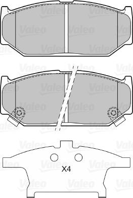 Valeo 601309 - Тормозные колодки, дисковые, комплект avtokuzovplus.com.ua