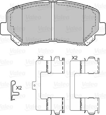 Valeo 601330 - Тормозные колодки, дисковые, комплект avtokuzovplus.com.ua