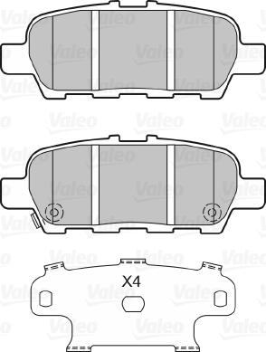 Valeo 601331 - Гальмівні колодки, дискові гальма autocars.com.ua