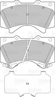 Valeo 601339 - Тормозные колодки, дисковые, комплект autodnr.net