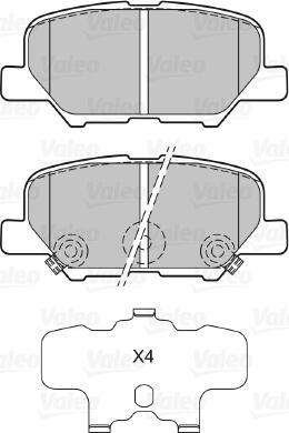 Valeo 601361 - Тормозные колодки, дисковые, комплект autodnr.net