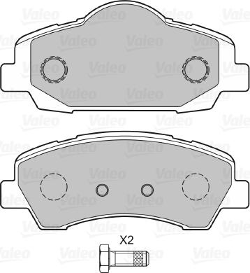 Valeo 601371 - Тормозные колодки, дисковые, комплект avtokuzovplus.com.ua