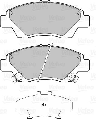 Valeo 601379 - Тормозные колодки, дисковые, комплект avtokuzovplus.com.ua