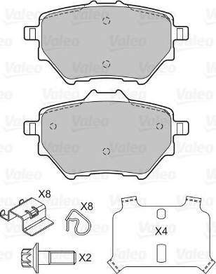 Valeo 601397 - Гальмівні колодки, дискові гальма autocars.com.ua