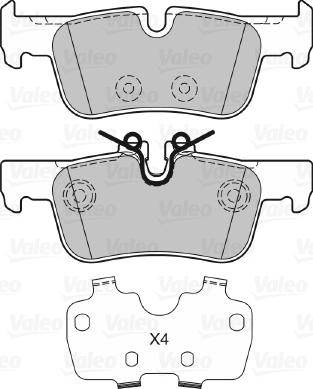 Valeo 601407 - Гальмівні колодки, дискові гальма autocars.com.ua