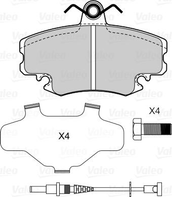 Valeo 601427 - Тормозные колодки, дисковые, комплект autodnr.net