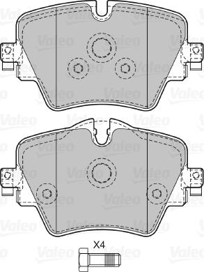 Valeo 601470 - Гальмівні колодки, дискові гальма autocars.com.ua