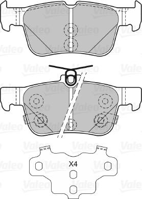 Valeo 601479 - Тормозные колодки, дисковые, комплект avtokuzovplus.com.ua