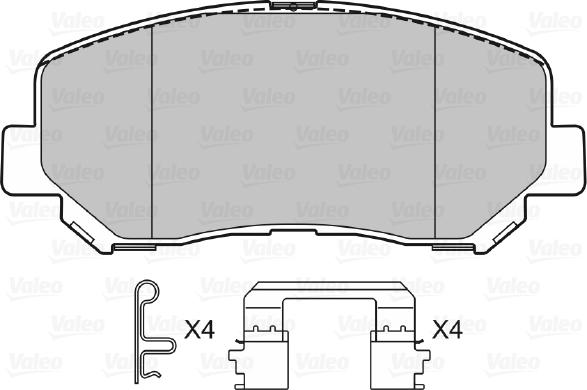 Valeo 601487 - Тормозные колодки, дисковые, комплект avtokuzovplus.com.ua