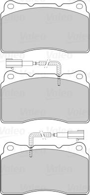 Valeo 601529 - Гальмівні колодки, дискові гальма autocars.com.ua