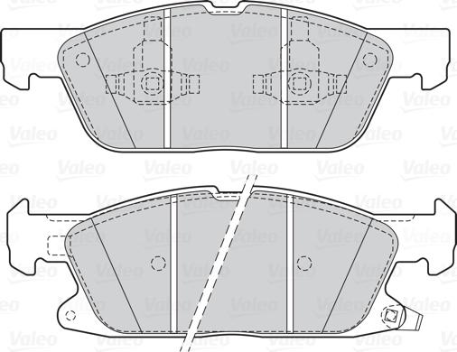 Valeo 601588 - Тормозные колодки, дисковые, комплект avtokuzovplus.com.ua