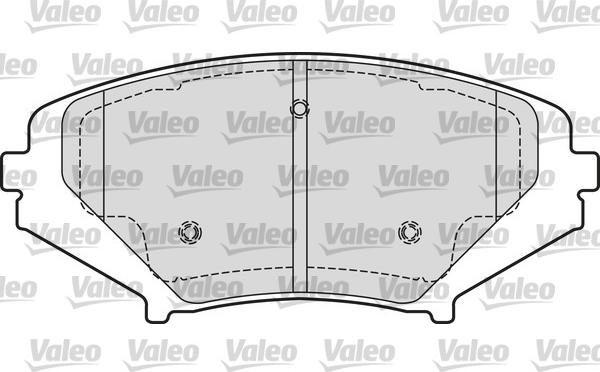 Valeo 601651 - Гальмівні колодки, дискові гальма autocars.com.ua