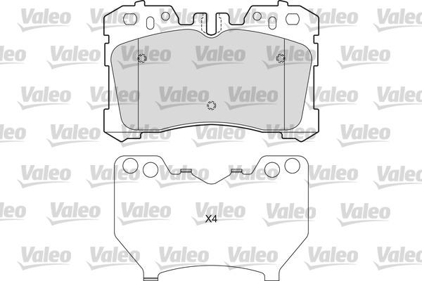 Valeo 601654 - Гальмівні колодки, дискові гальма autocars.com.ua